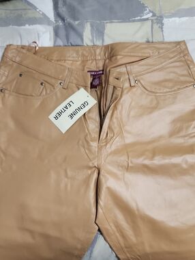 NWT Jessica London Size 18 Genuine Leather Pants